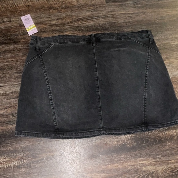 Wild Fable Black Denim Mini Skort with Stud Details - Picture 3 of 5